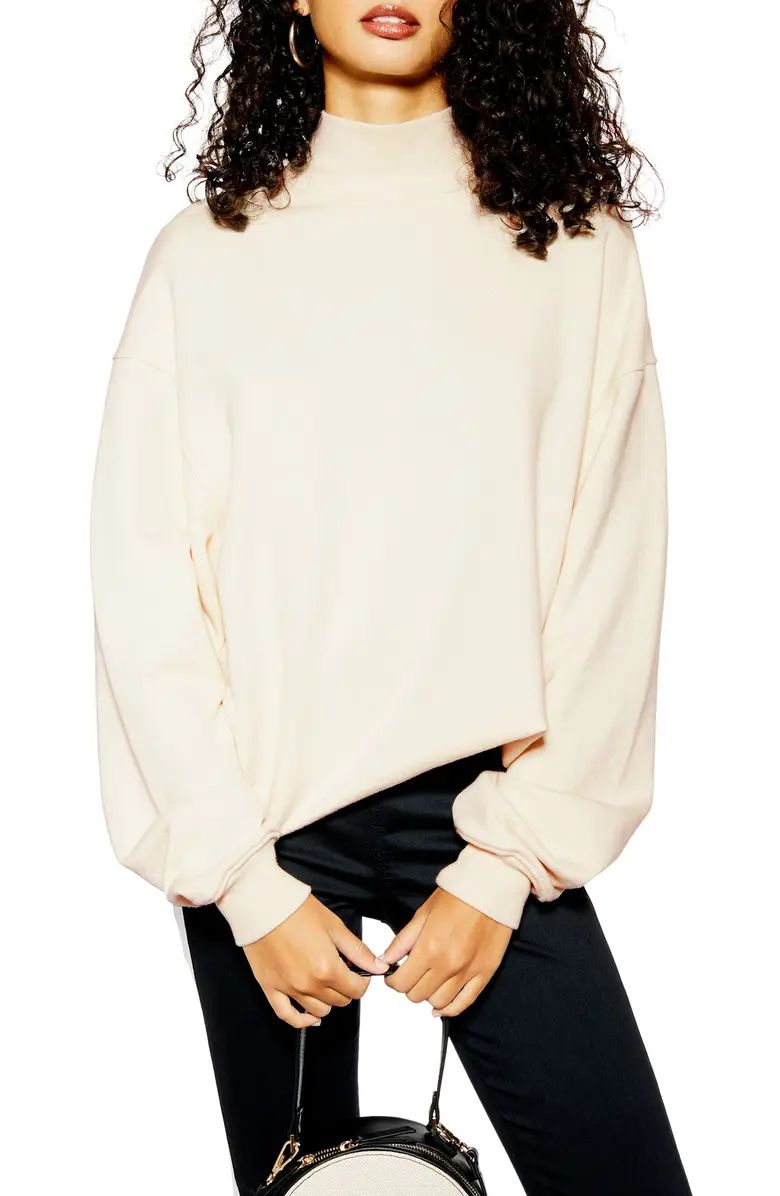 Oversized Mock Neck Sweatshirt | Nordstrom