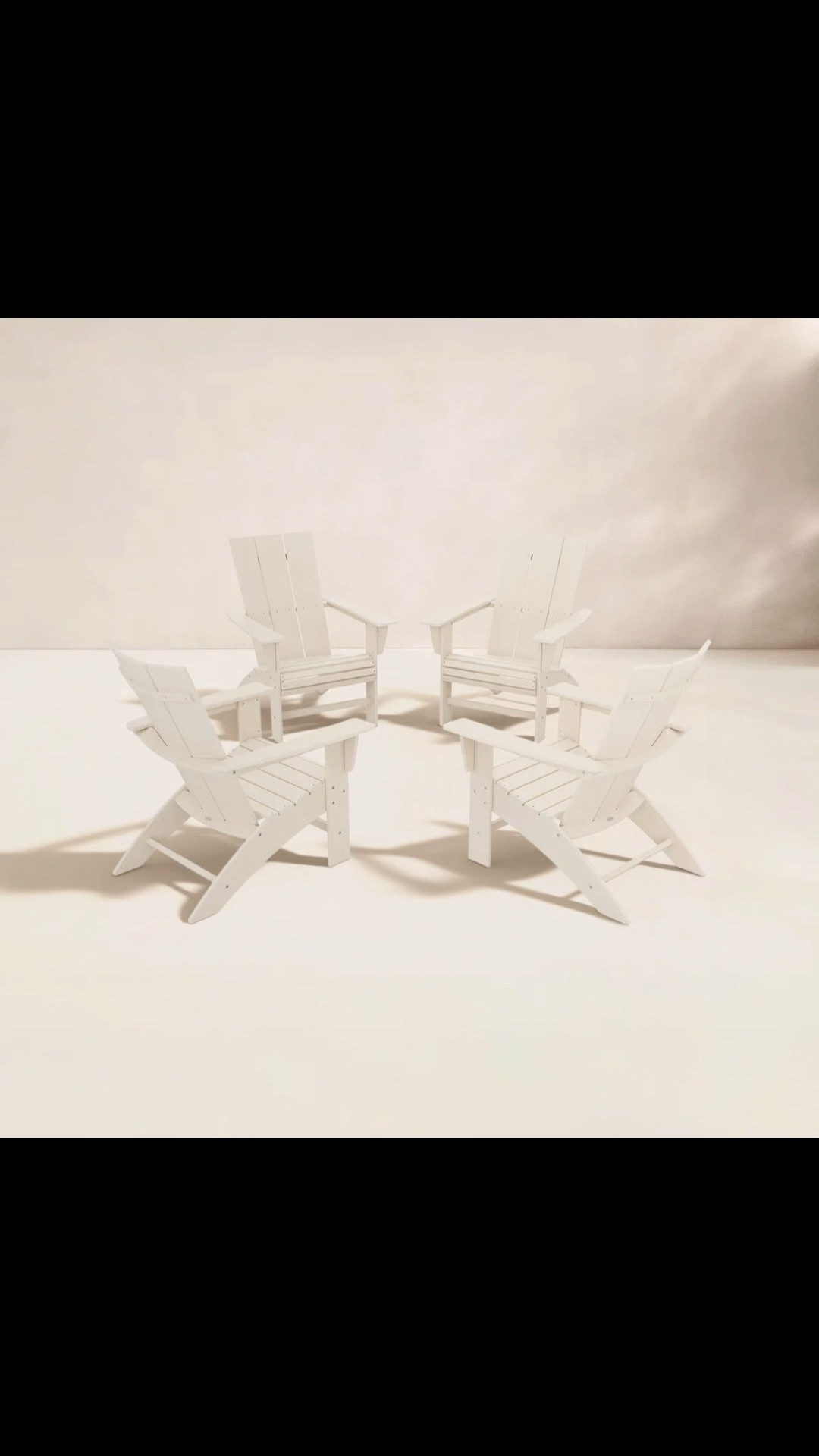 POLYWOOD Modern Plastic Adirondack Chair (Set of 4)