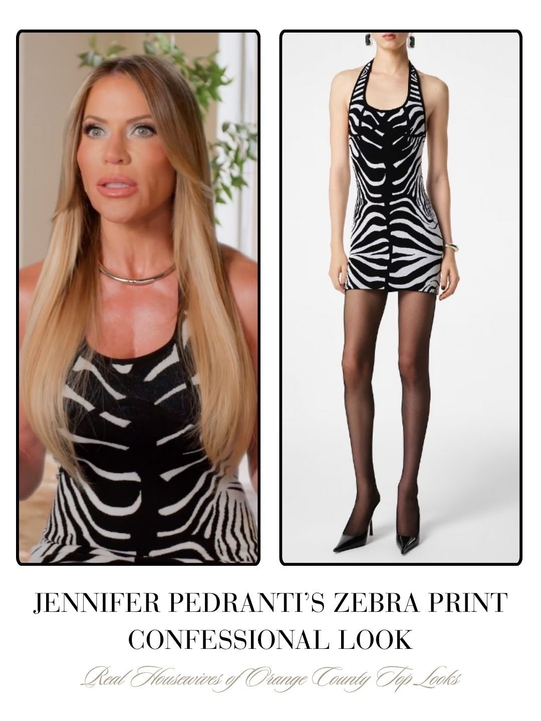 Jennifer Pedranti’s Zebra Print Confessional Look
