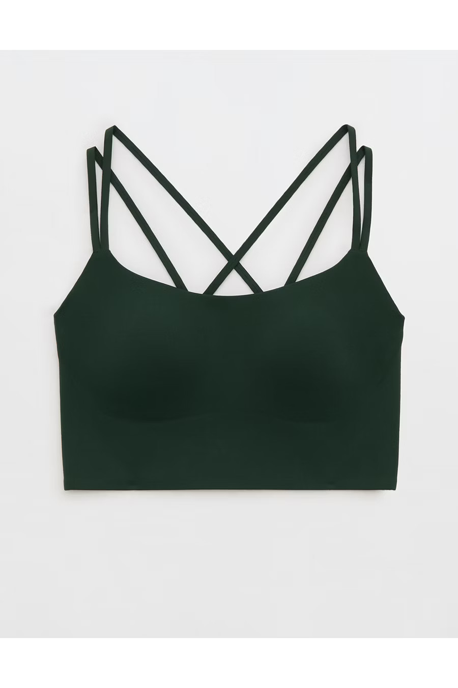 OFFLINE By Aerie Real Me Hold Up! Strappy Sports Bra Women's Mystical Green XXS | Aerie