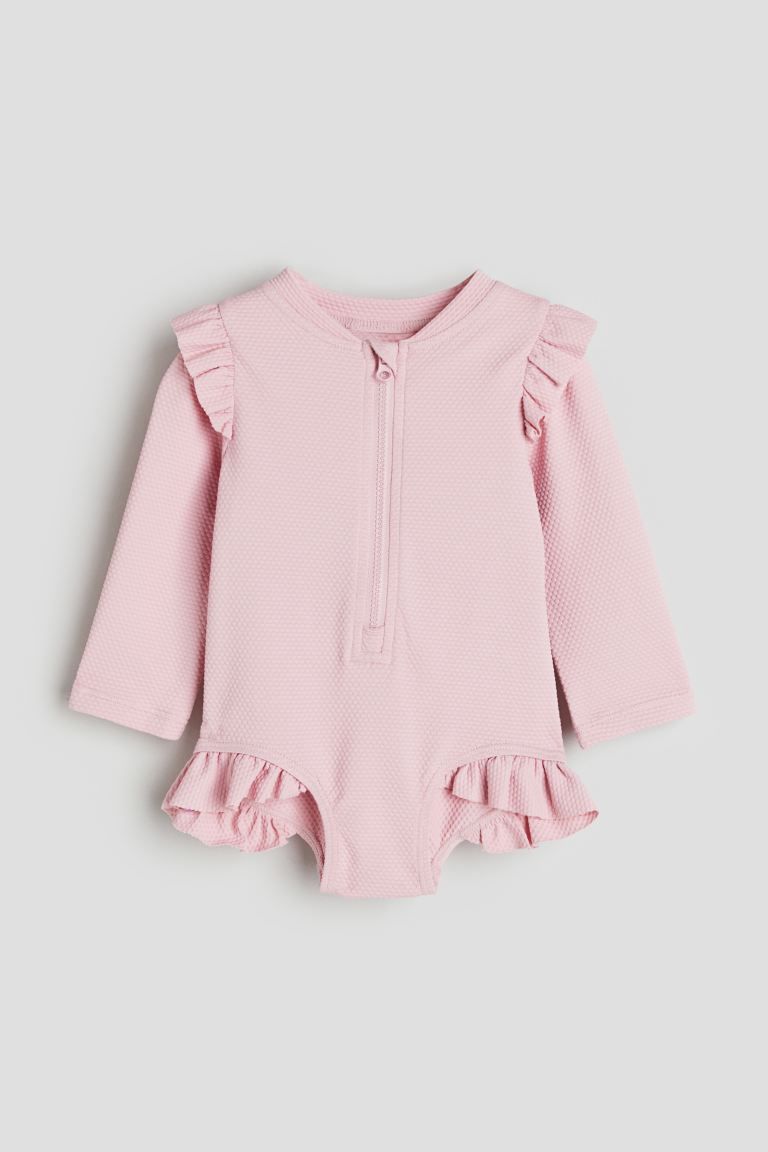 Long-sleeved swimsuit - Pink - Kids | H&M GB | H&M (UK, MY, IN, SG, PH, TW, HK)