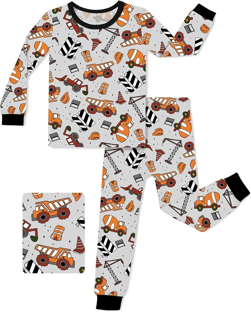 Bamboo Viscose Toddler Pajamas Boys Girls Baby Animal Pjs Sets 12M-8Y Kids 2pcs Long-Sleeve Snug ... | Amazon (US)