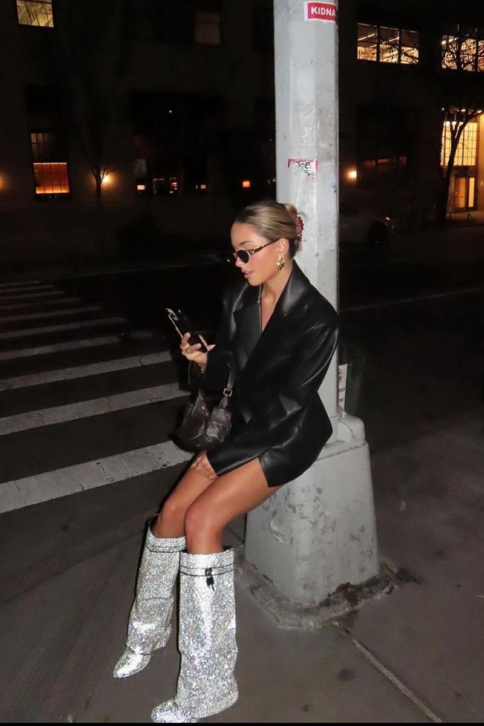 Black blazer, Faux leather blazer, Silver boots, Going out boots, Outfit ideas, Chic style, Fall outfit 

#FashionMonth #LTKstyletip #LTKautumn