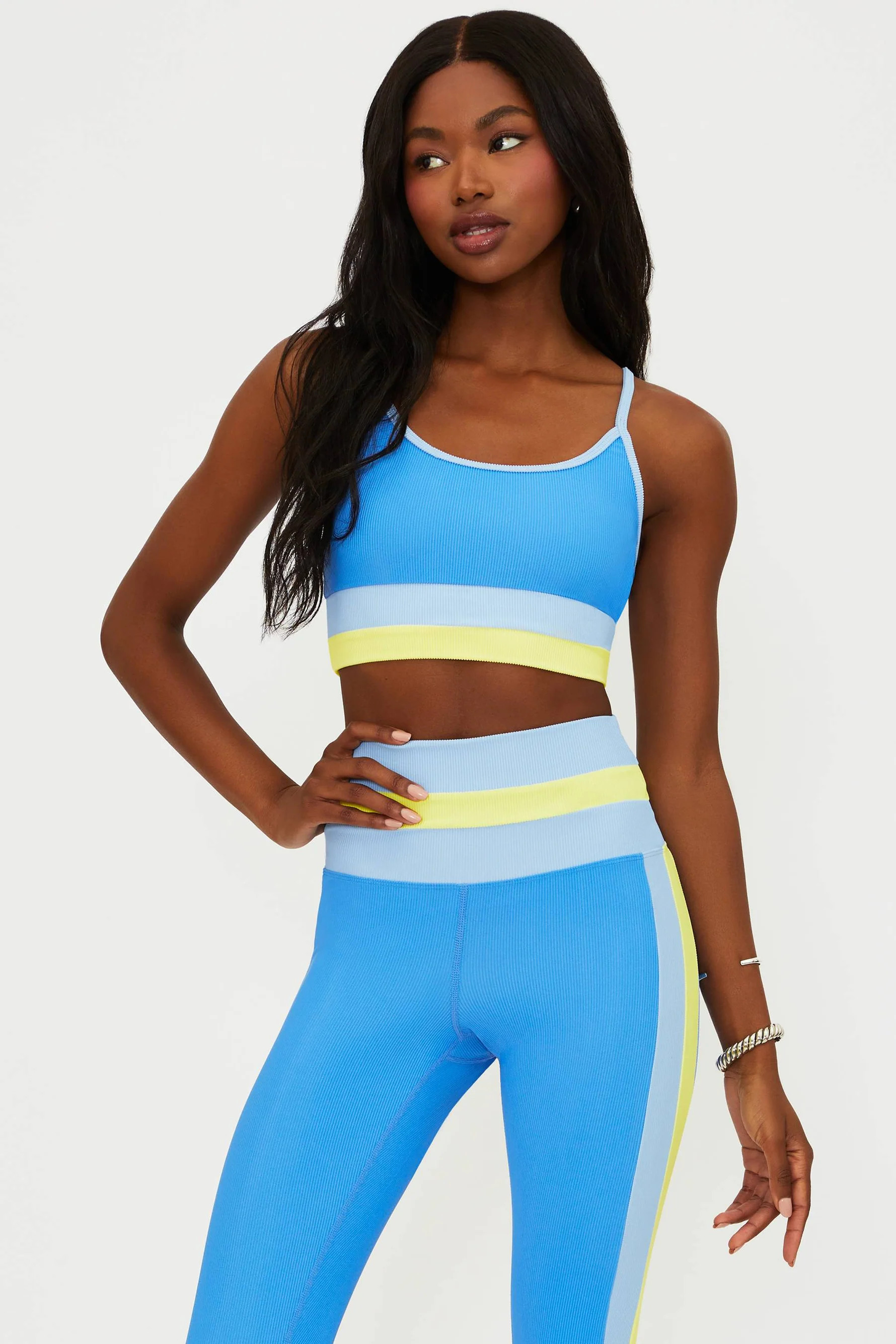 Eva Top Marina Blues Colorblock | Bikini Top | Beach Riot | Beach Riot