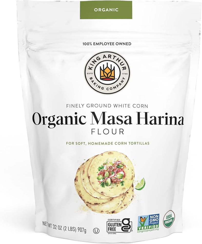 King Arthur Organic Masa Harina: Premium Corn Flour for Authentic Tortillas & Tamales - Non-GMO, ... | Amazon (US)