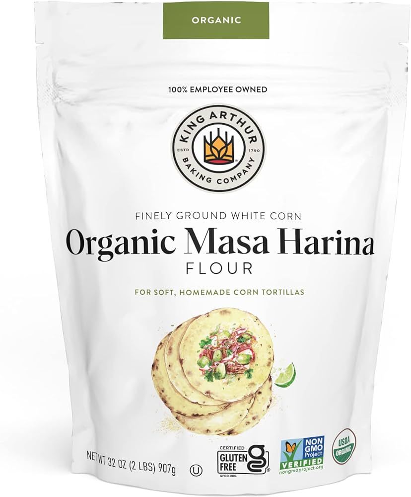 King Arthur Masa Harina, Certified Organic, Finely Ground, Non GMO Project Verified, Gluten Free,... | Amazon (US)