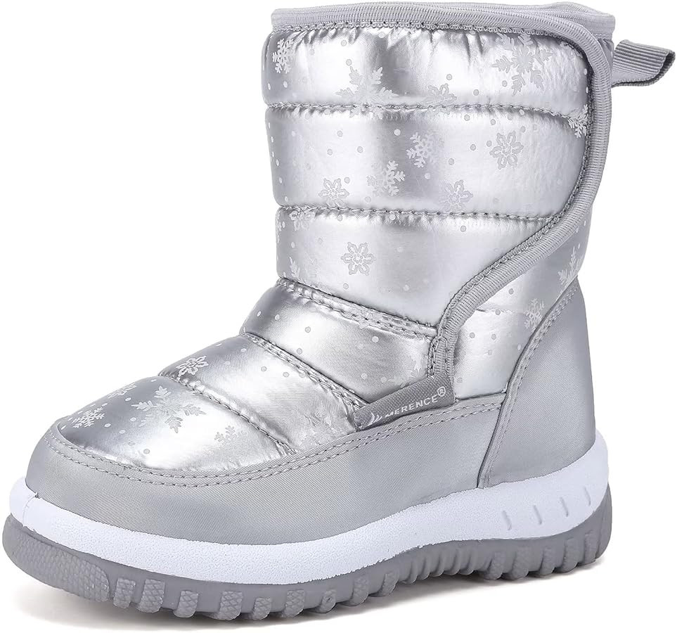 CIOR Winter Snow Boots for Boy and Girl Outdoor Waterproof with Fur Lined(Toddler/Little Kids) | Amazon (US)