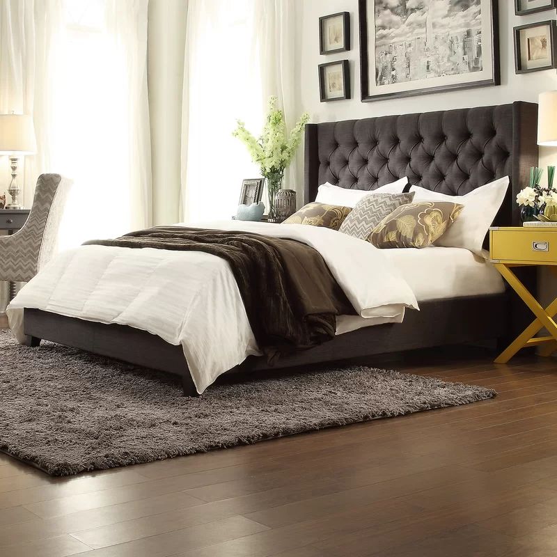 Kian Tufted Upholstered Low Profile Standard Bed | Wayfair North America