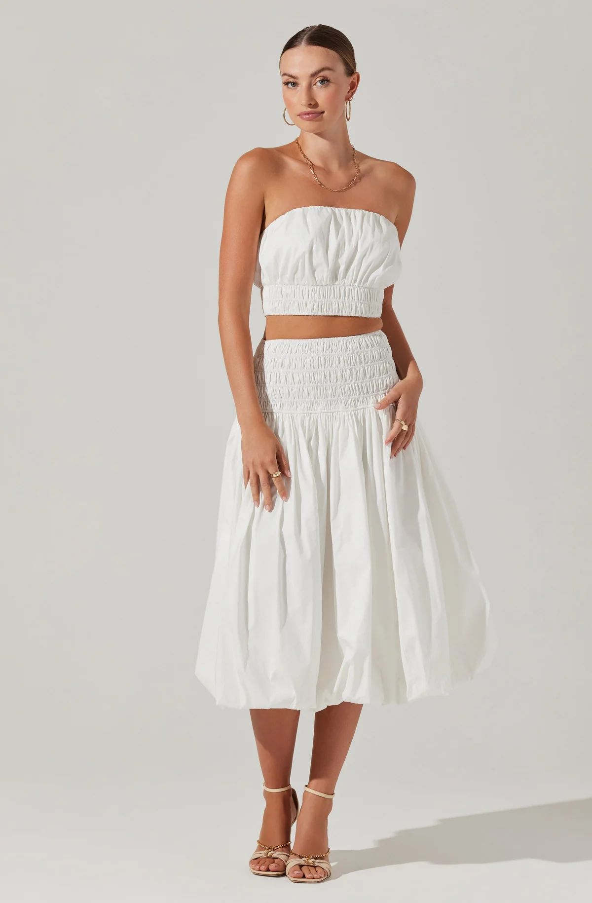 Alani Bubble Hem Midi Skirt | ASTR The Label (US)