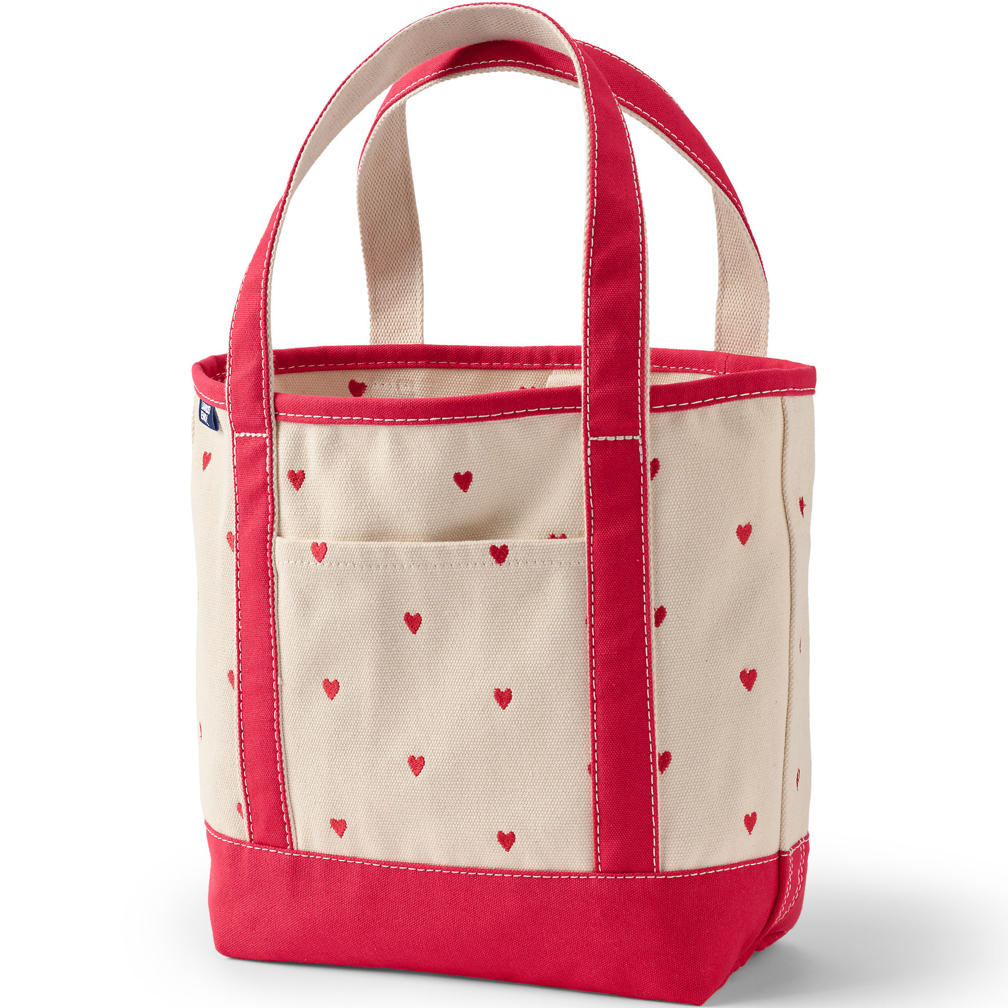 Medium Embroidered 5 Pocket Open Top Canvas Tote Bag | Lands' End (US)