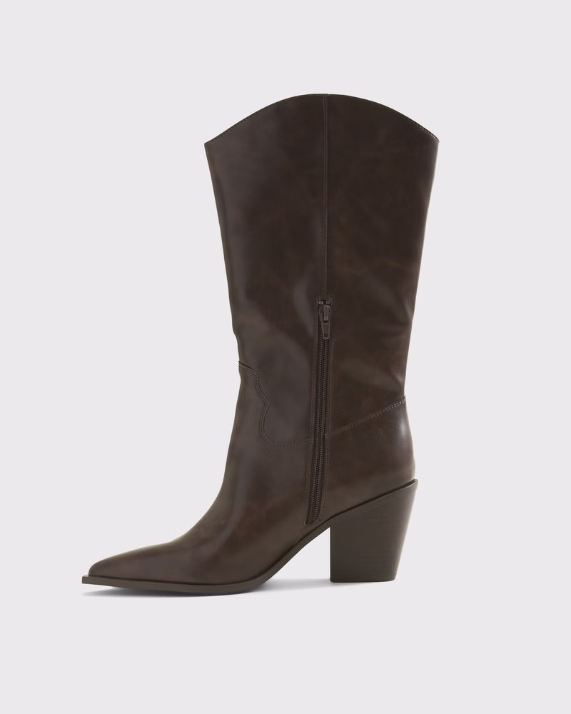 Western Vegan Leather Boots | Abercrombie & Fitch (US)