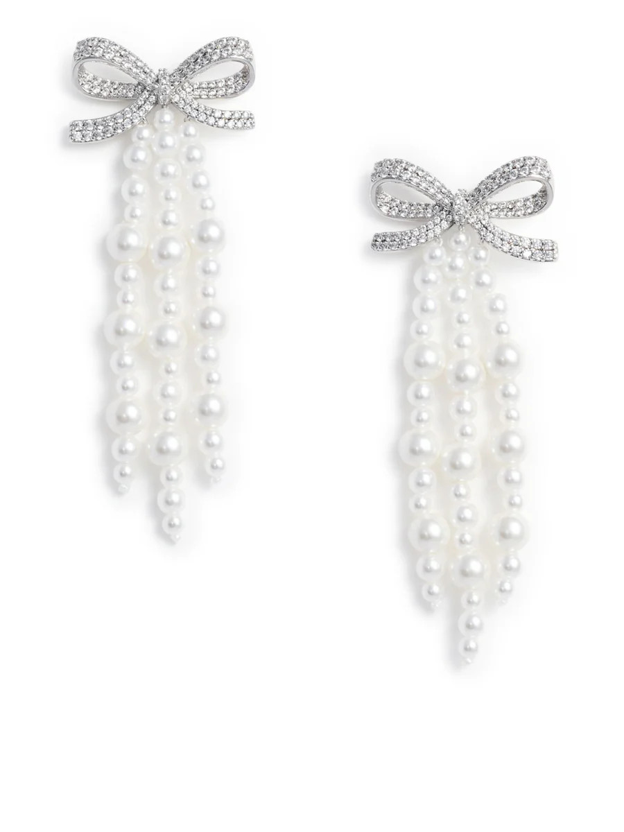 ORECCHINI A CASCATA CON FIOCCO DI PERLE | Suitnegozi INT
