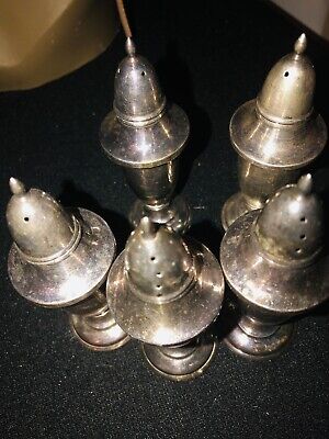 lot 5 vtg salt & pepper shakers silver plate | eBay US