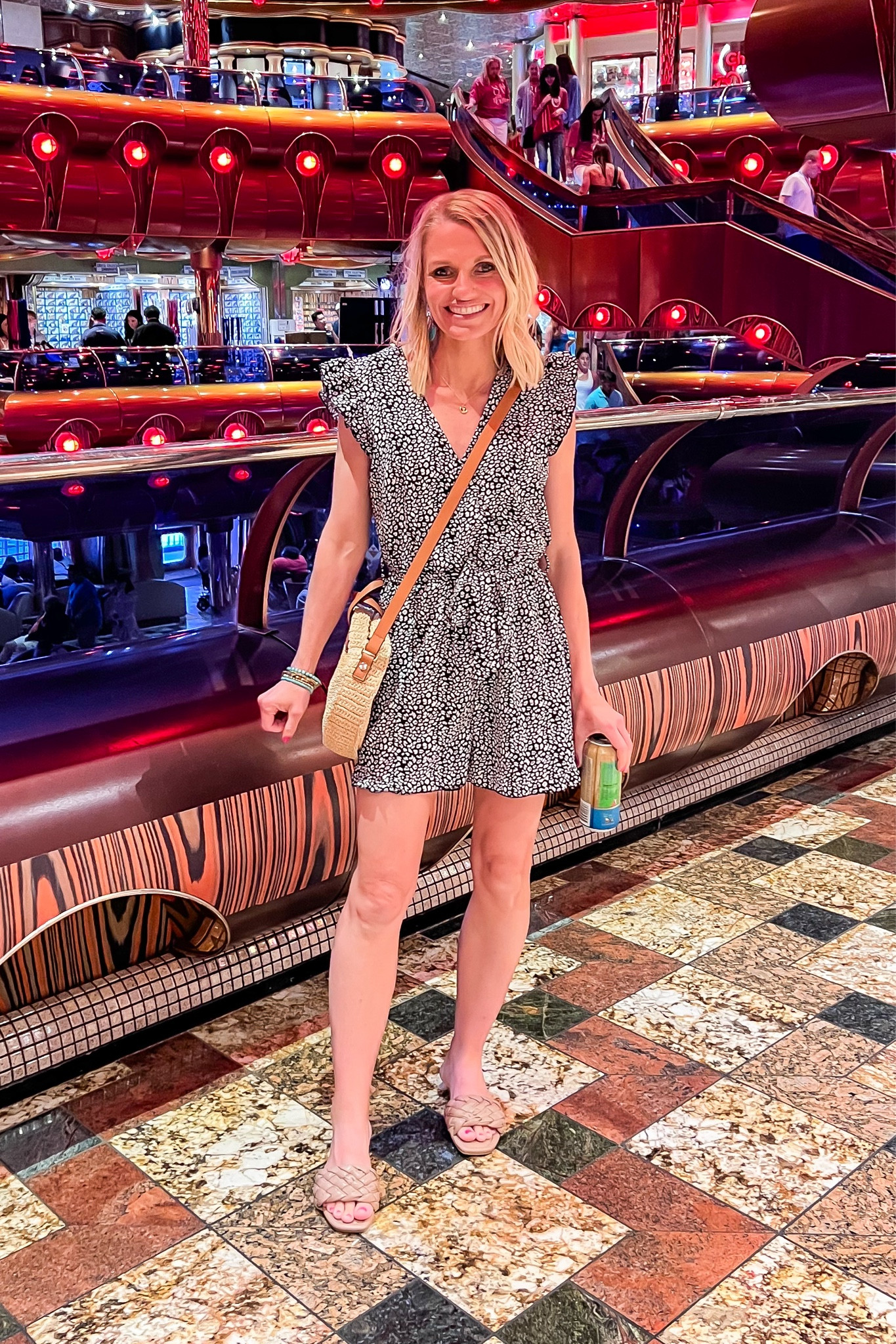 What I wore on night 1 of my cruise vacation! I love this lightweight romper! The black is unavailable, but it comes in other colors! I’m wearing a small! 

#LTKTravel #LTKStyleTip #LTKFindsUnder50