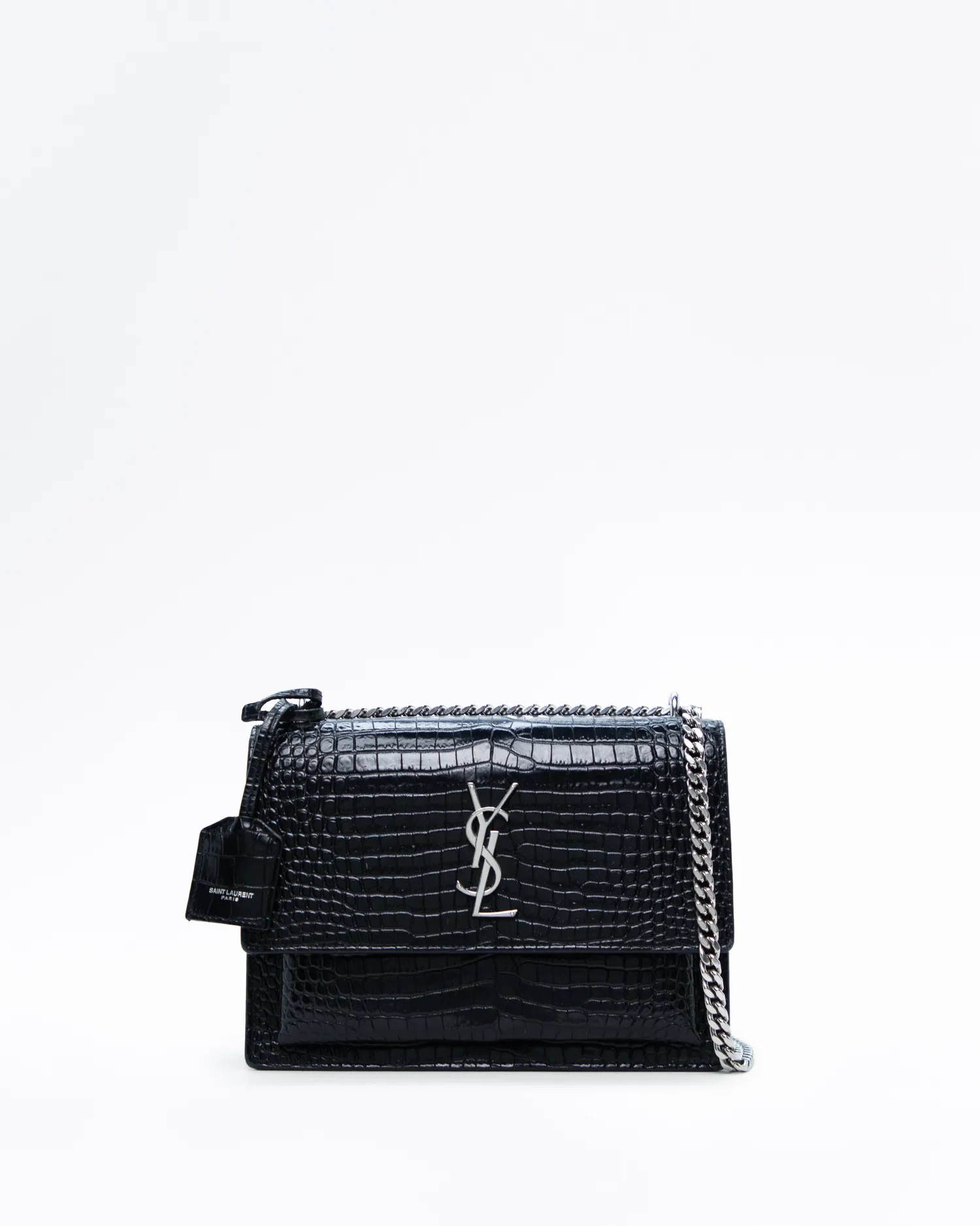 Croc-Embossed Medium Sunset Bag | Vivrelle
