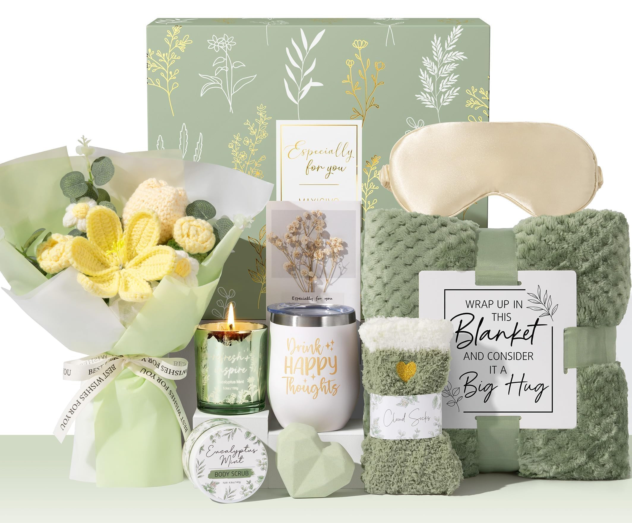 Mothers Day Birthday Gifts for Women Self Care Package Get Well Soon Gift Baskets, Thinking of Yo... | Amazon (US)