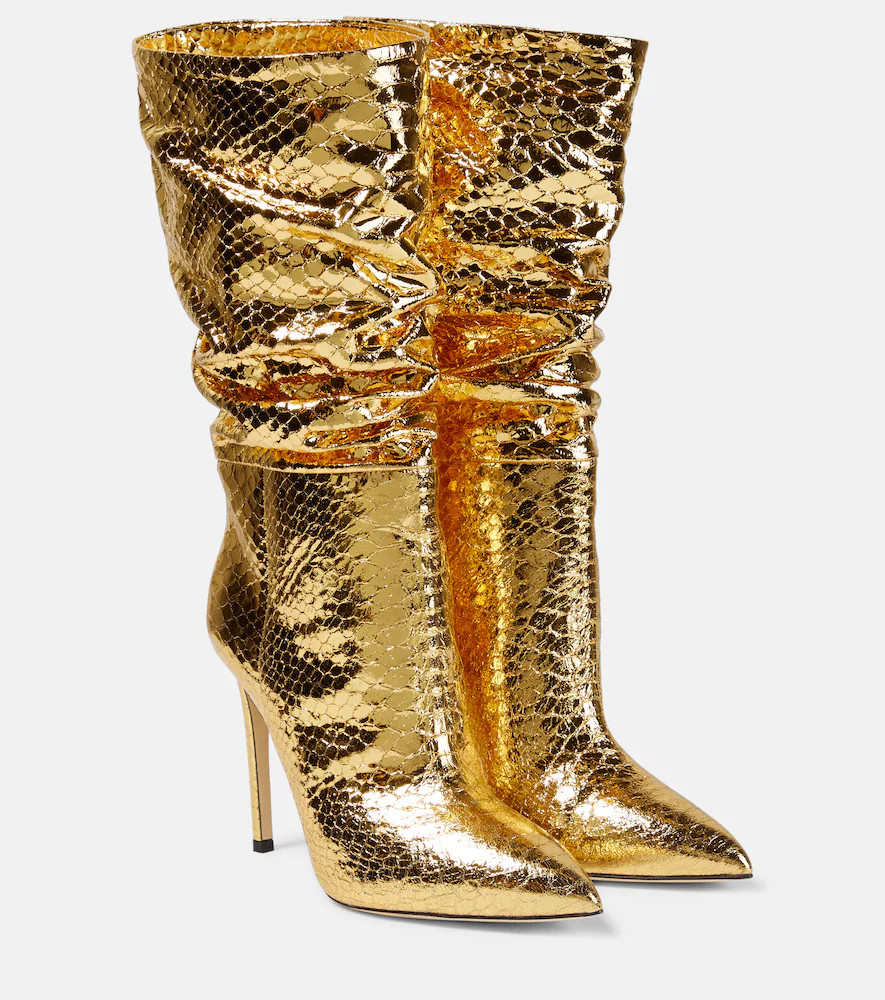 Paris Texas Slouchy metallic leather boots | Mytheresa (INTL)