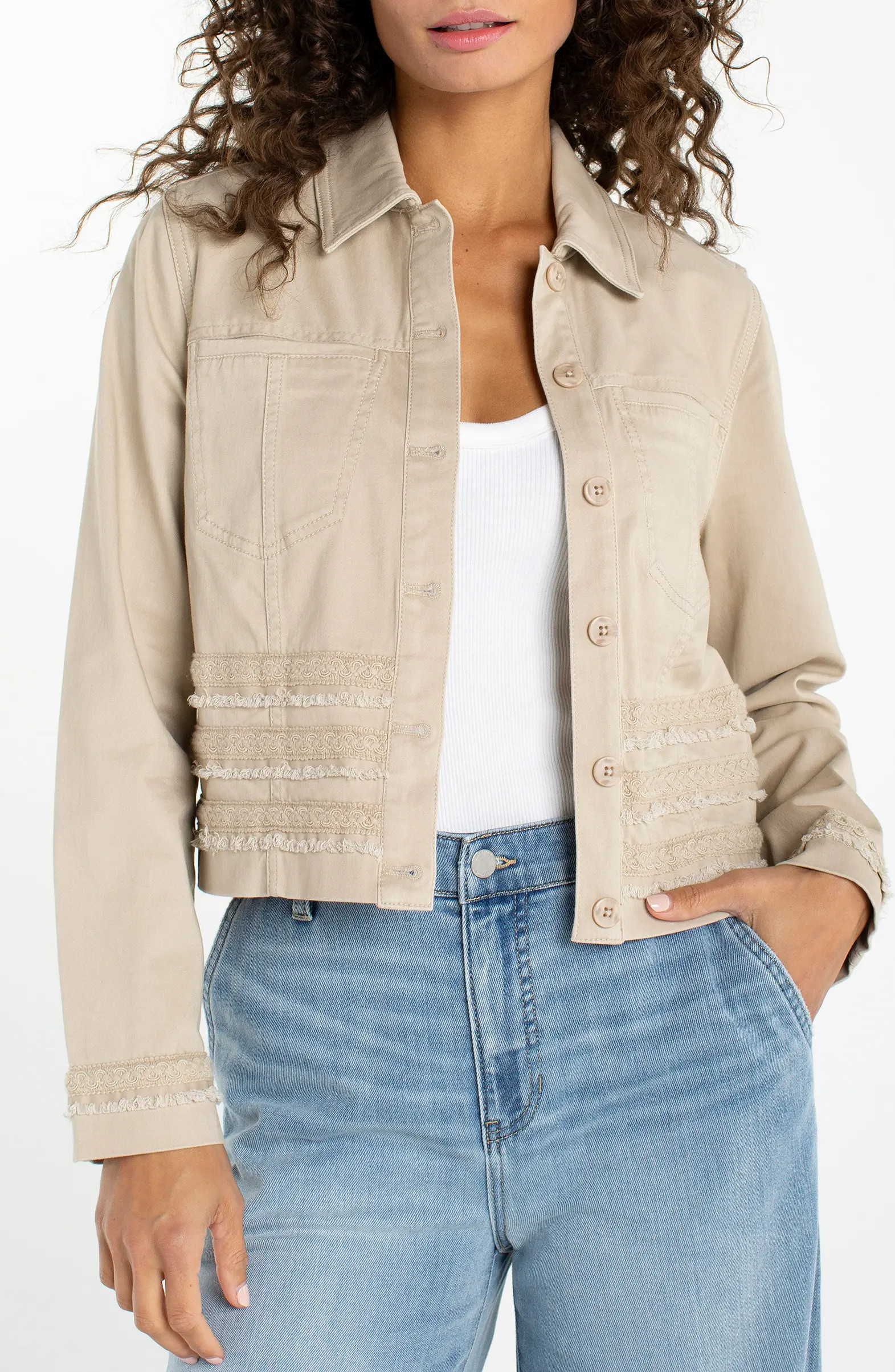 Twill Fringe Jacket (Women) | Nordstrom | Nordstrom