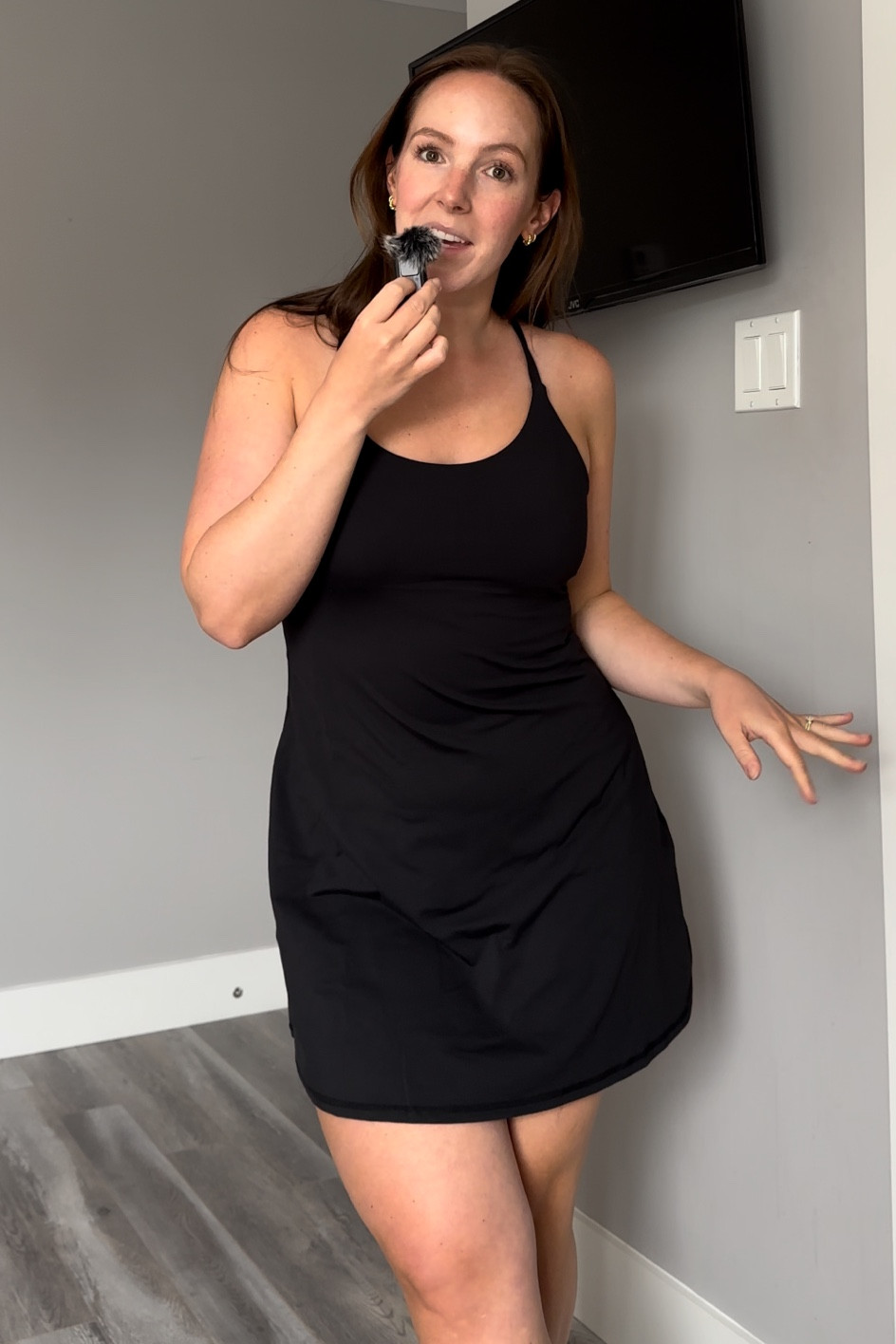 The BEST activewear dress I’ve tried (the fact that the shorts aren’t attached in the back?? Game changer). Size M

#LTKunder50 #LTKFind #LTKFitness