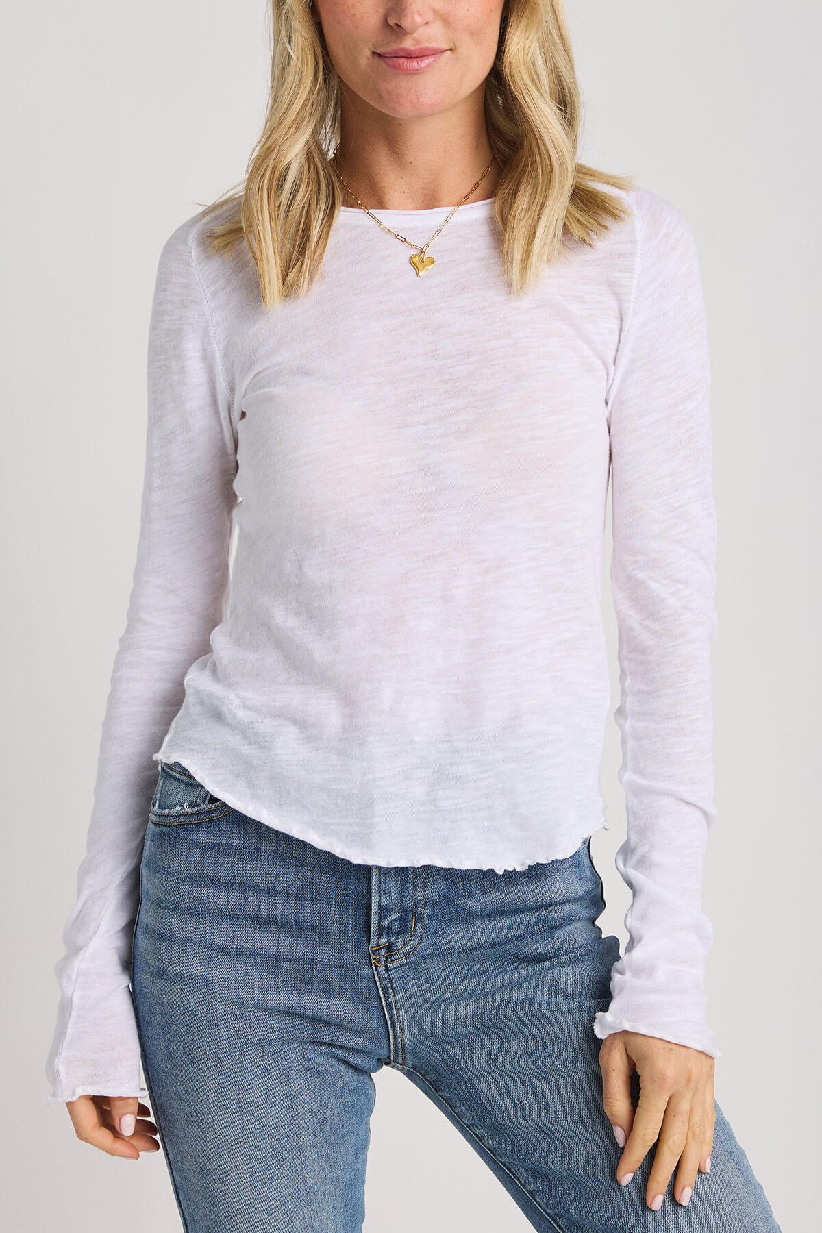 Free People Be My Baby Long Sleeve Solid Tee | Social Threads