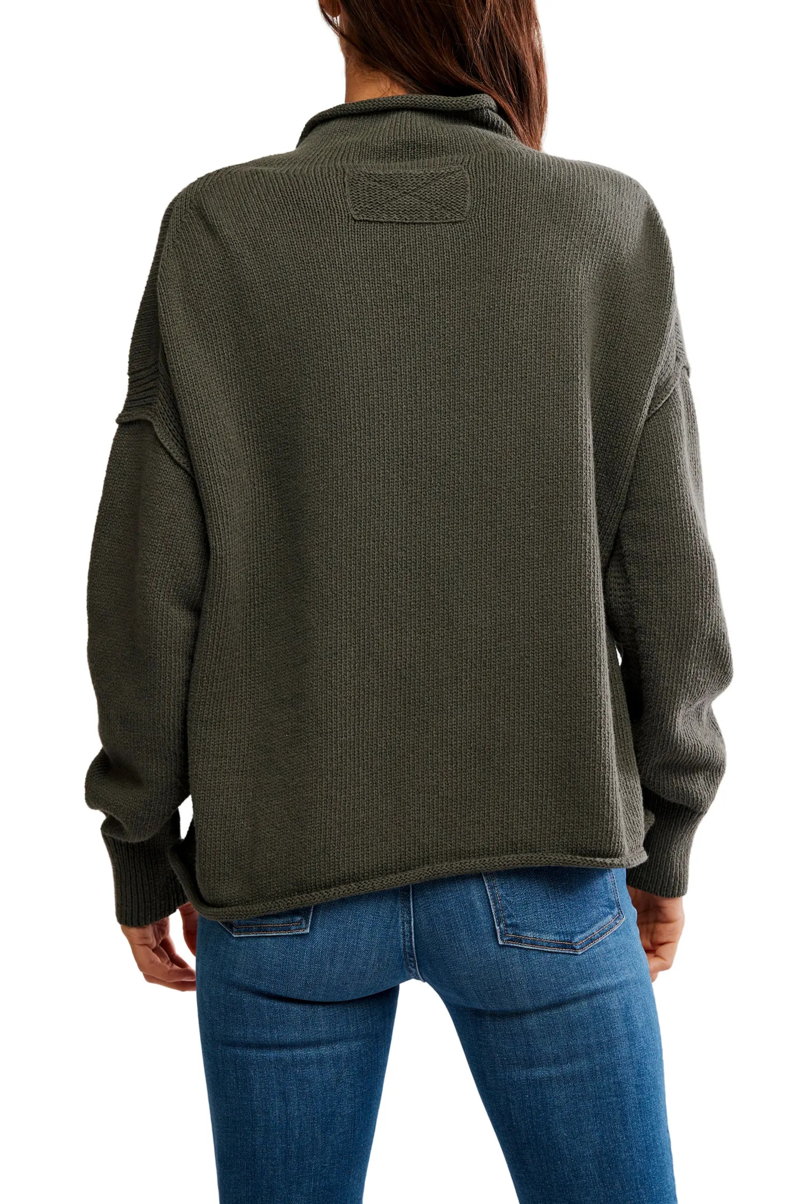 Free People Torres Roll Neck Mock Neck Sweater (Women) | Nordstrom | Nordstrom