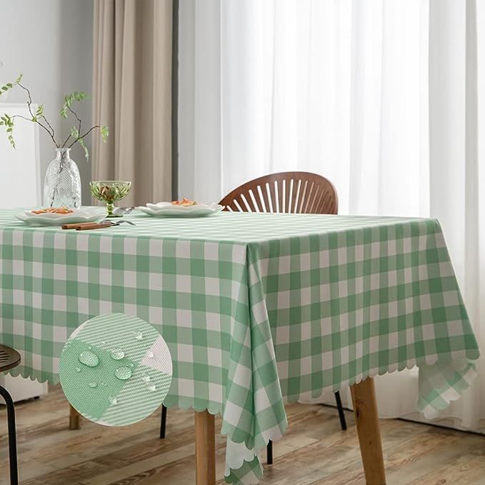 MANGATA CASA Checkered Tablecloth for Rectangle Tables-Gingham Waterproof Kitchen & Table Linens-... | Amazon (US)