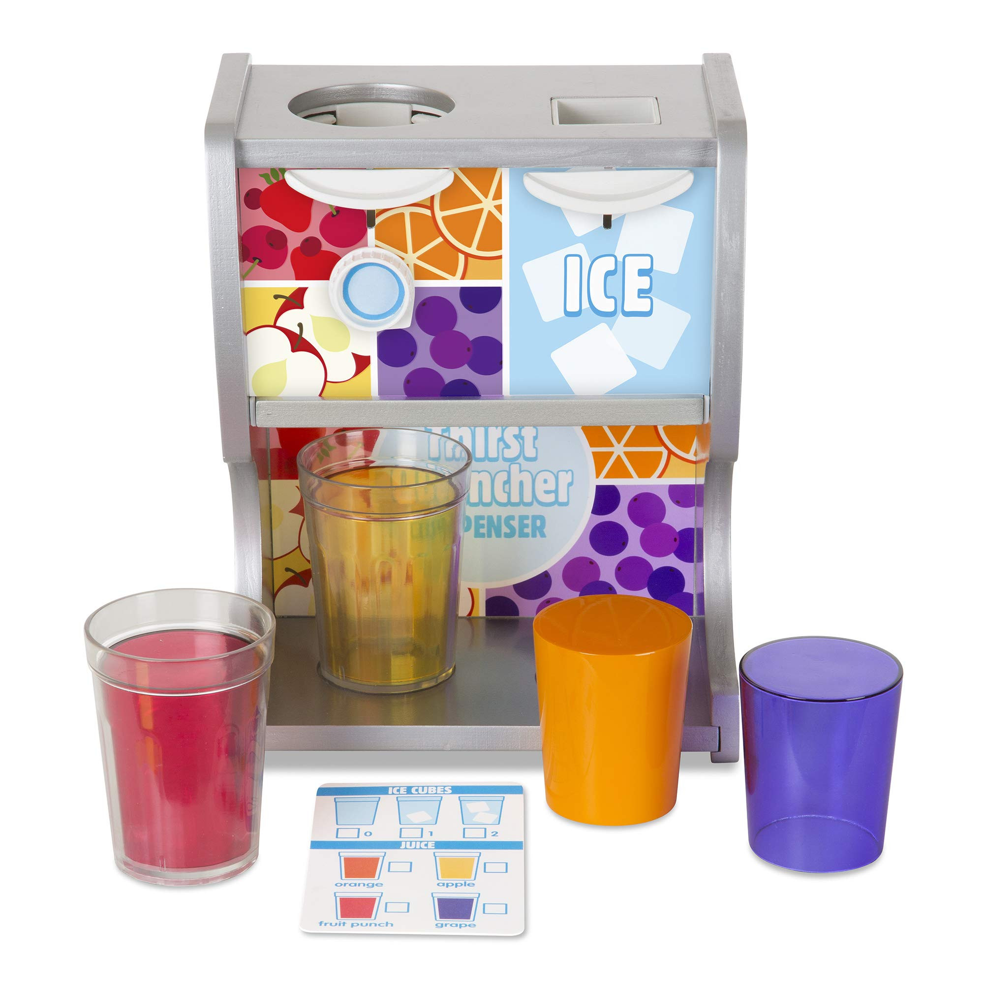 Melissa & Doug Wooden Thirst Quencher Drink Dispenser With Cups, Juice Inserts, Ice Cubes - FSC C... | Amazon (US)