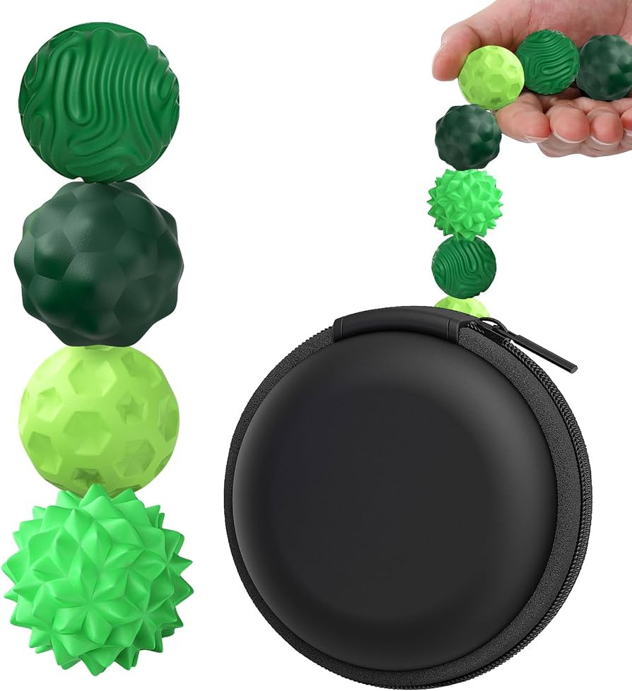 BUSOHA Silicone Magnetic Fidget Balls - 4 Pack Fidget Toys for Adult | Amazon (US)