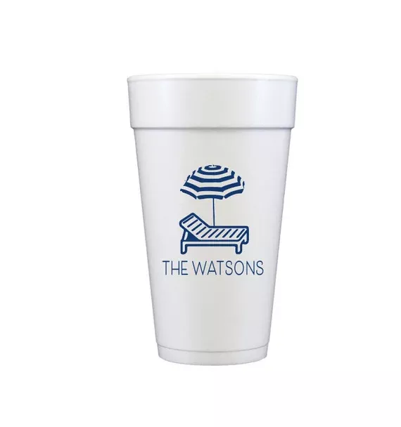 Monogrammed Foam Cups 2