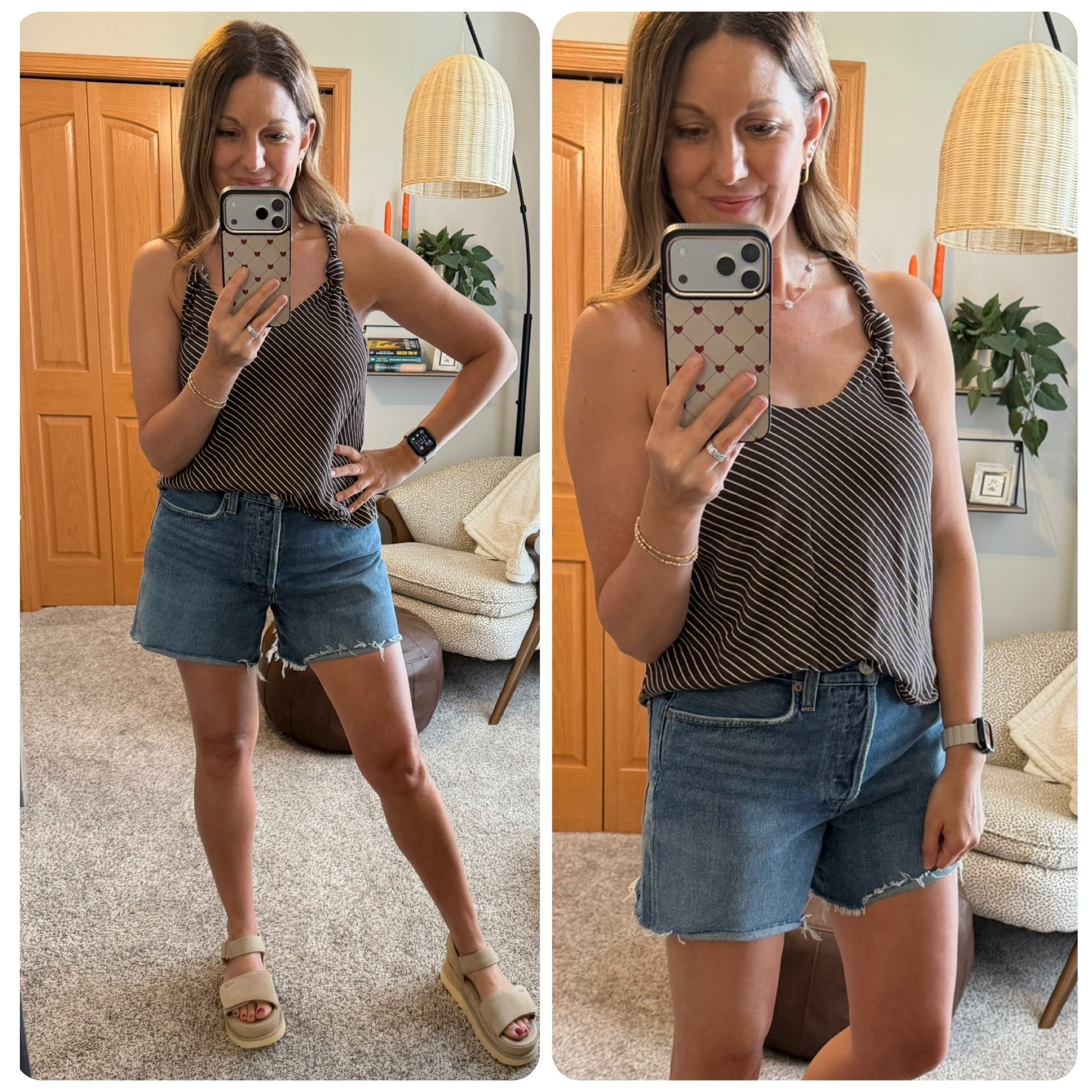 Every summer I feel like I struggle finding great tank tops - so I’m starting my search early this year so I have a few ready to go once this weather starts to cooperate! 

Fit tips
Tank - I’m between a XS/S, ordered both and went with the S. 
Denim shorts - TTS
Sandals - TTS
Strapless bra - TTS

Evereve | Summer Look | Denim Shorts 

#LTKOver40