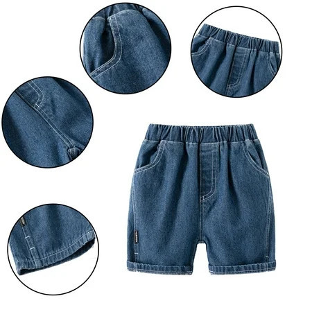 YTDSCS Baby Boys Denim Shorts Toddler Summer Elastic Waist Five Pants Cotton with Pockets Jeans Shorts for Kids 1-8 Years | Walmart (US)