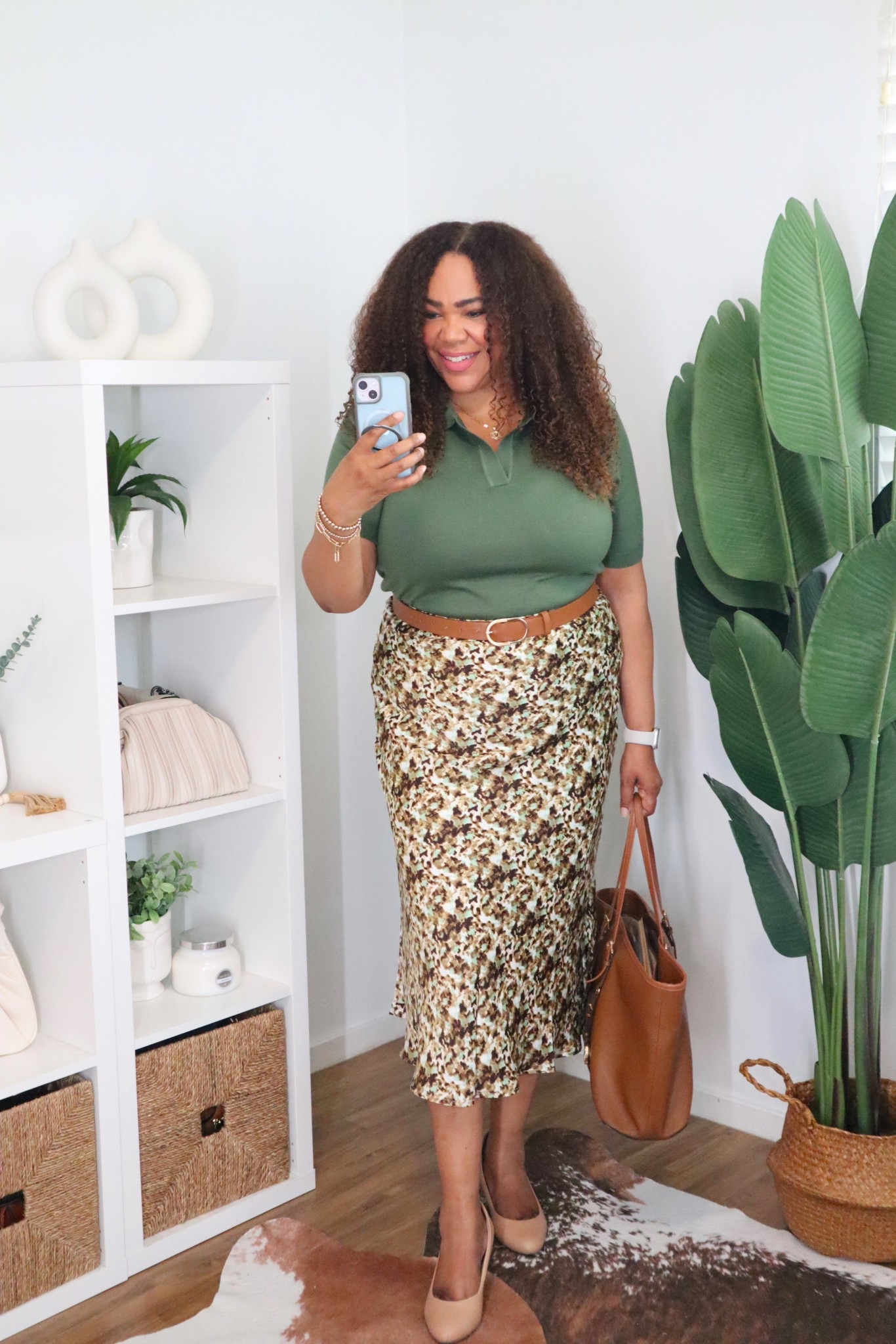 Spring work outfit 💐 Skirt size large. Sweater size medium 

#LTKWorkwear #LTKOver40 #LTKMidsize