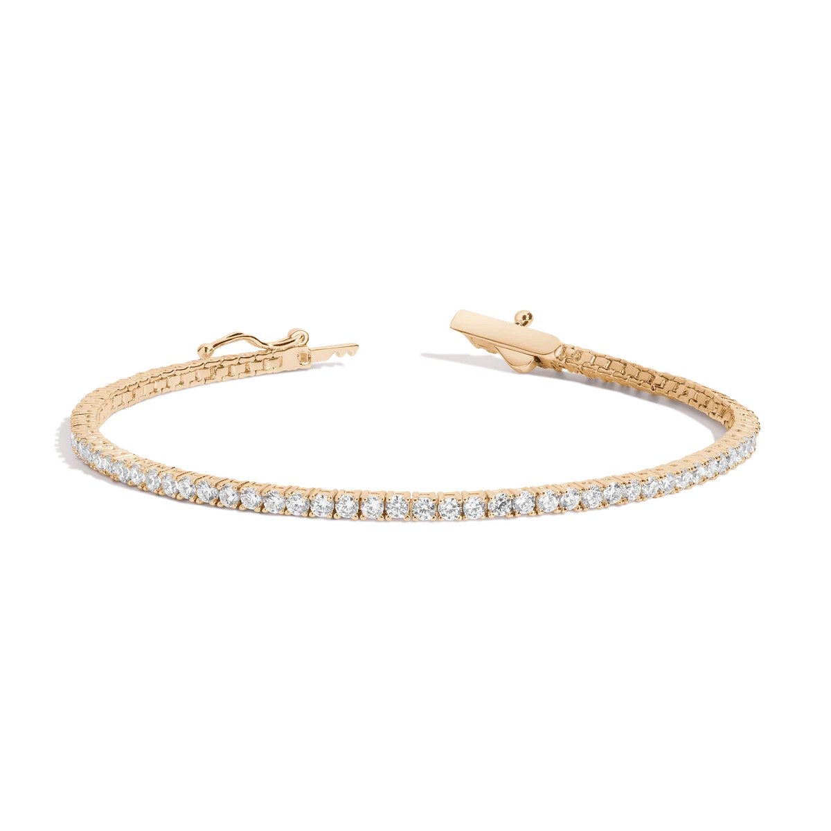 Lab Grown White Sapphire Tennis Bracelet | AUrate New York