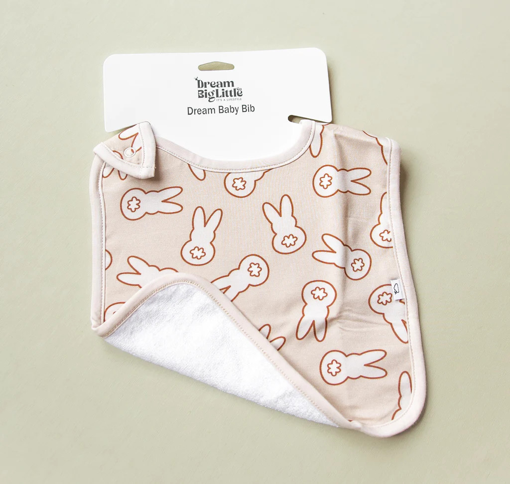 BUNNY TAILS DREAM BABY BIB | Dream Big Little Co.