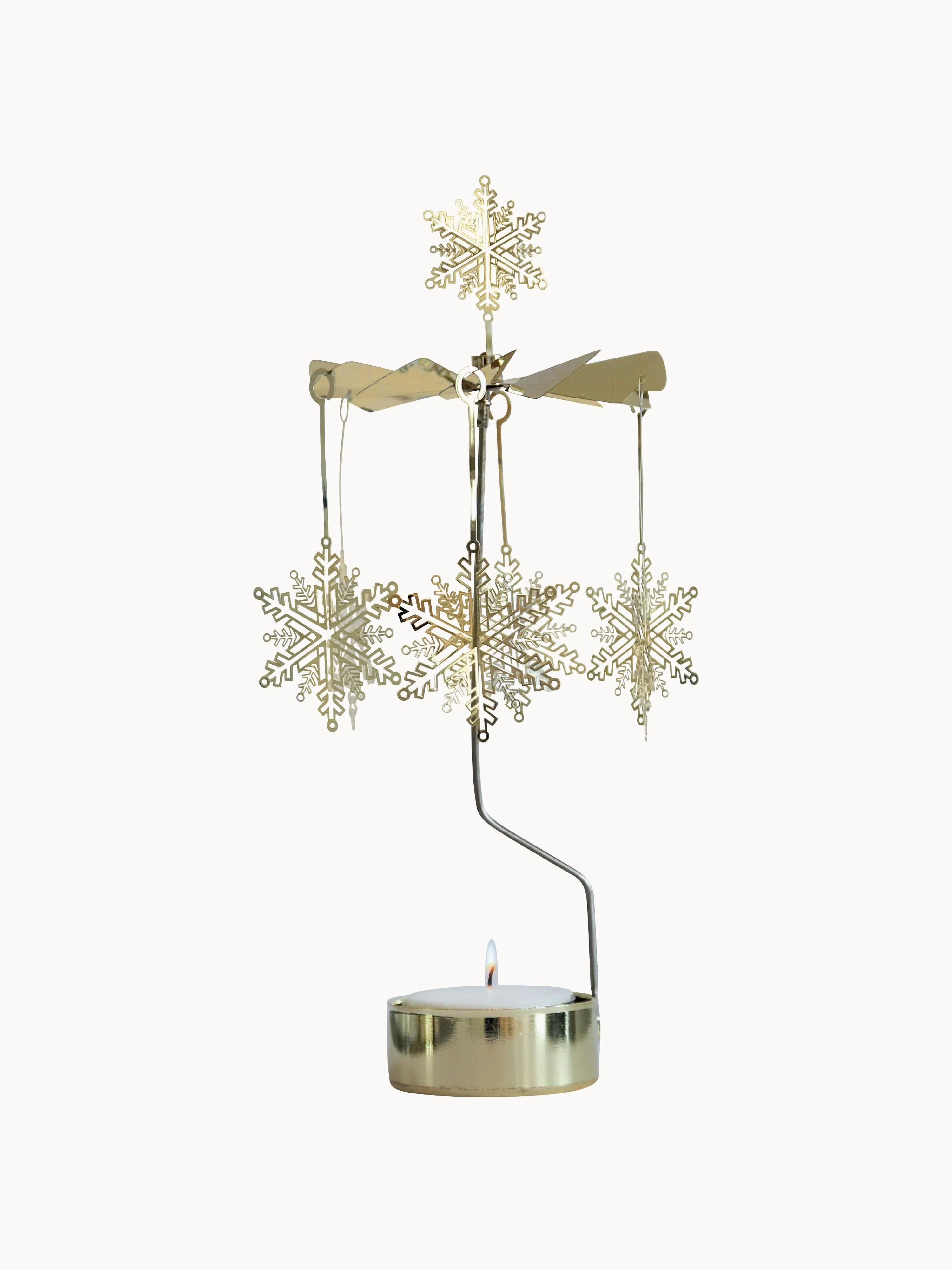 Weihnachtlicher Teelichthalter Snowstar, drehbar | Westwing EU