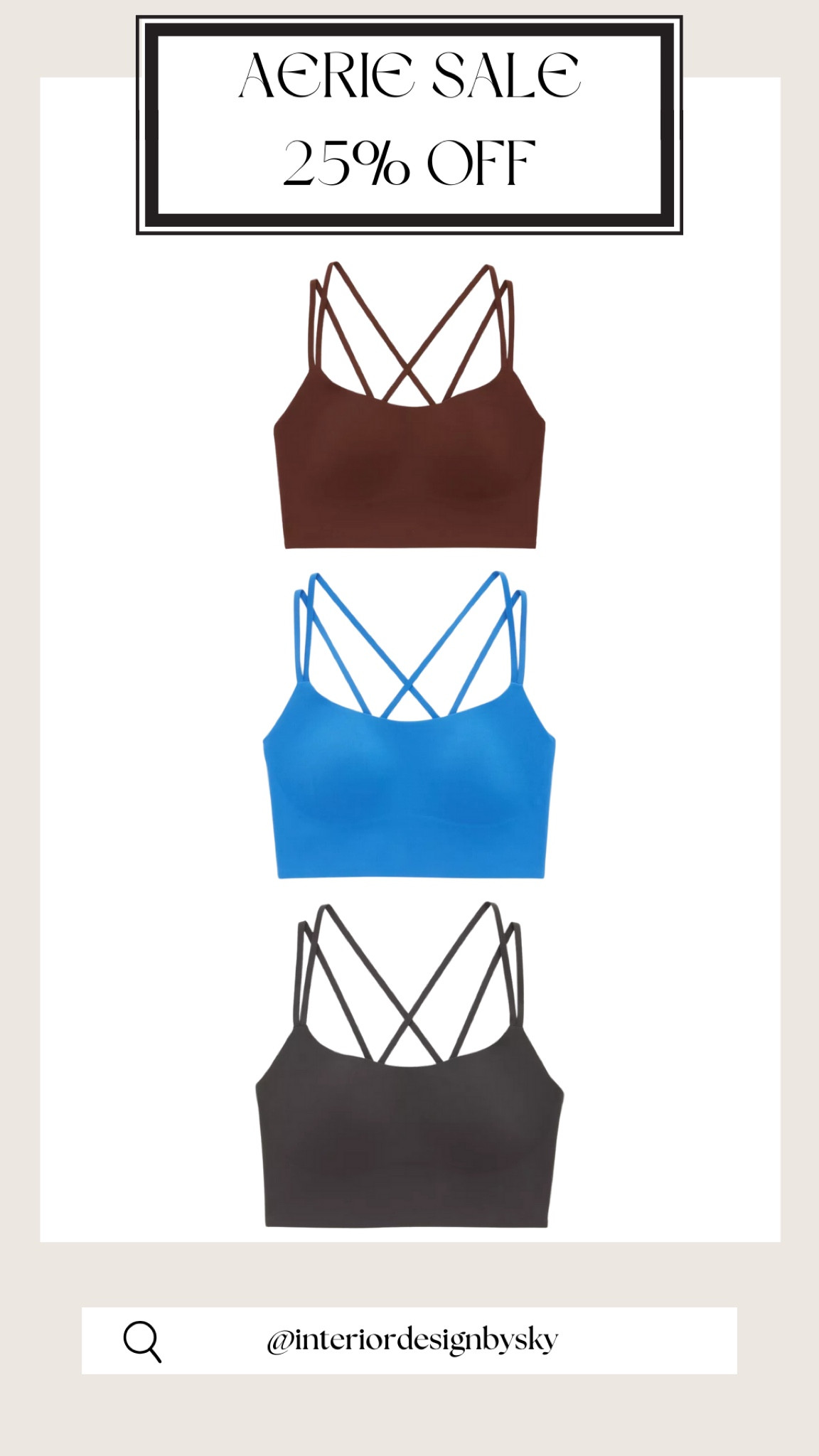 Aerie exclusive sale only on LTK! 25 % off site wide until 9/24! Workout tops/bars are so comfortable, I wear them legit everyday! Highly recommend!! 

#LTKSeasonal #LTKSale #LTKsalealert