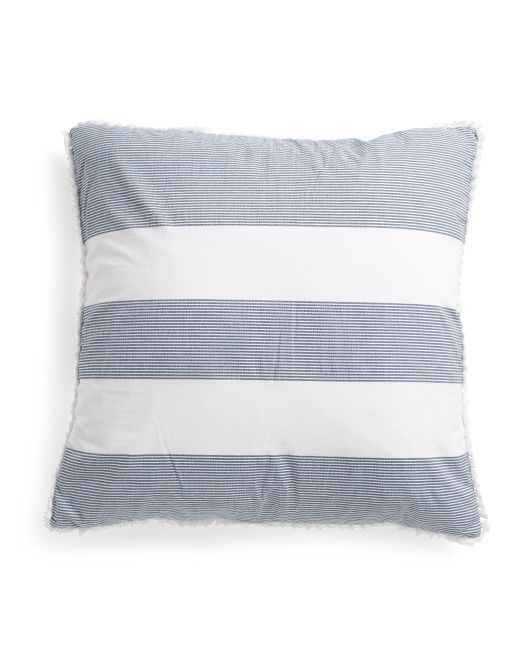 26x26 Oversized Cabana Stripe Pillow | TJ Maxx
