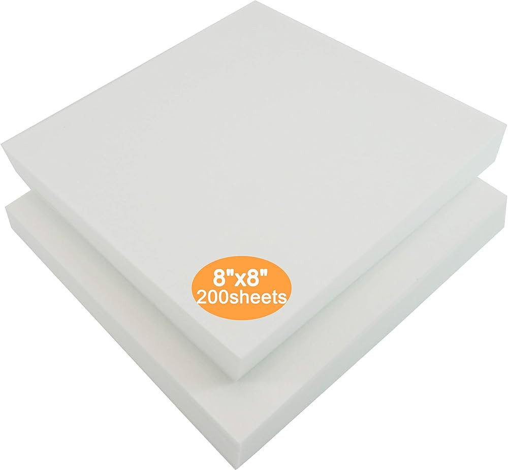 New brothread Tear Away Machine Embroidery Stabilizer Backing 8"x8" - 200 Precut Sheets - Medium ... | Amazon (US)