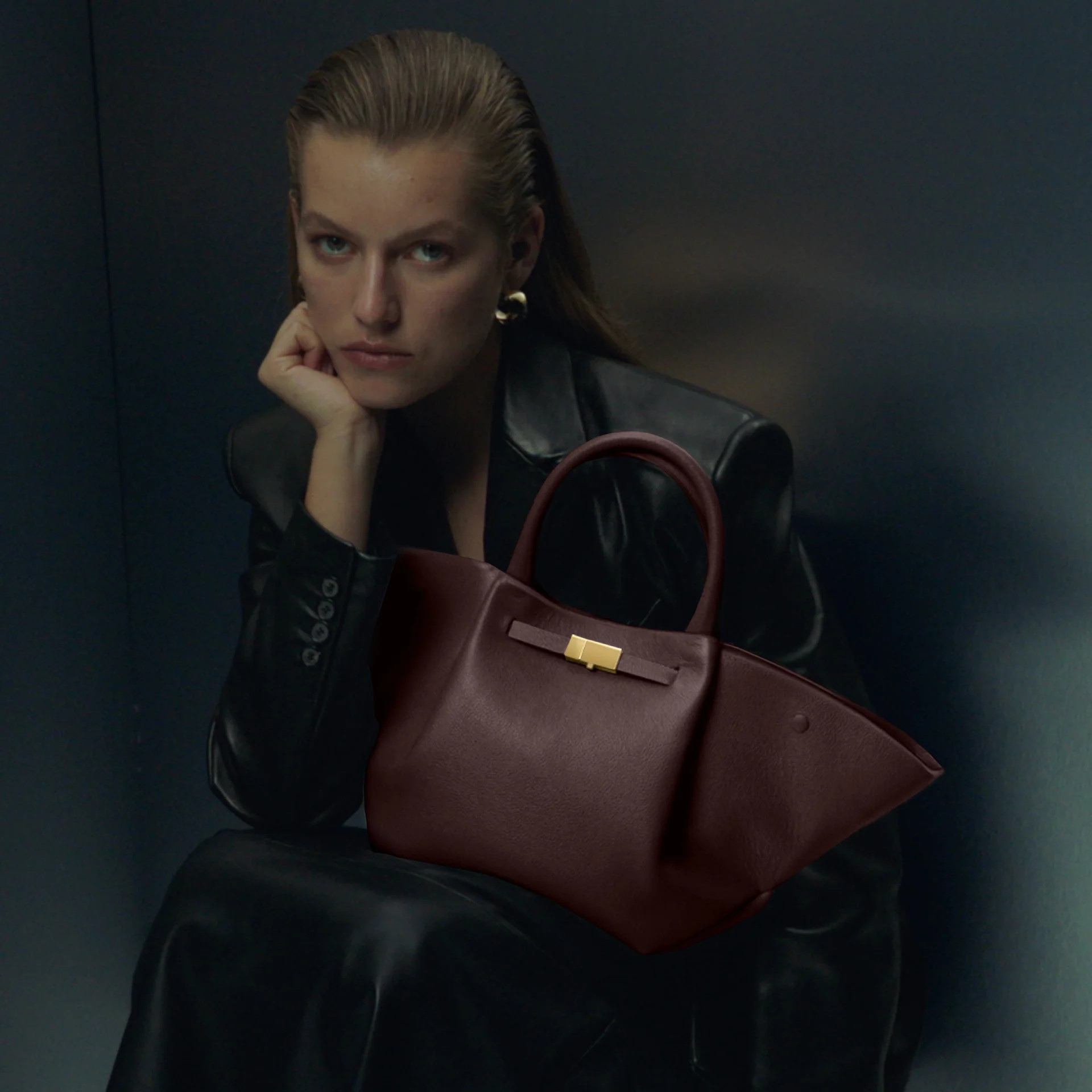 The Midi New York | Burgundy Small Grain | DeMellier | DeMellier