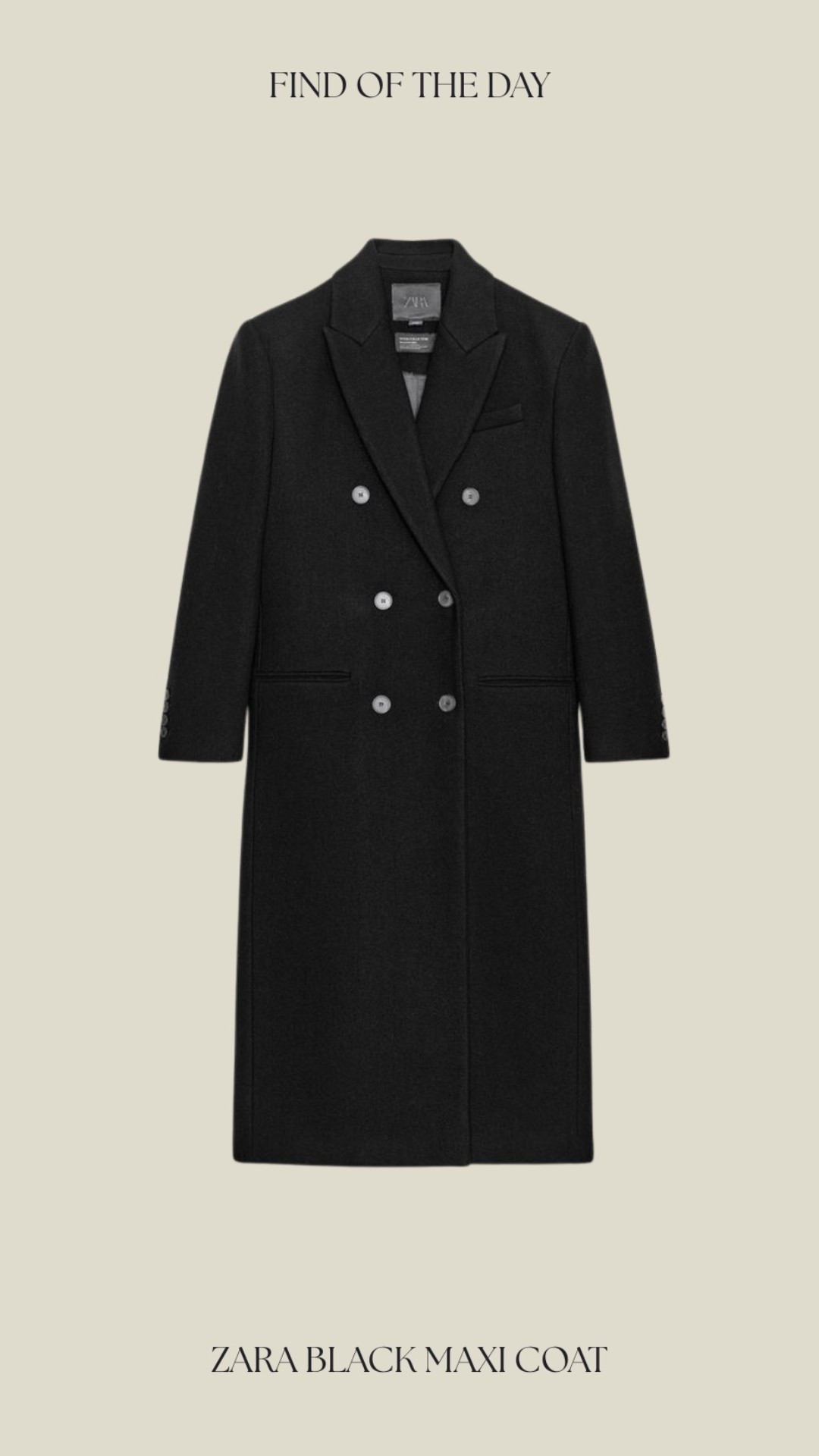 The perfect black maxi coat for winter 