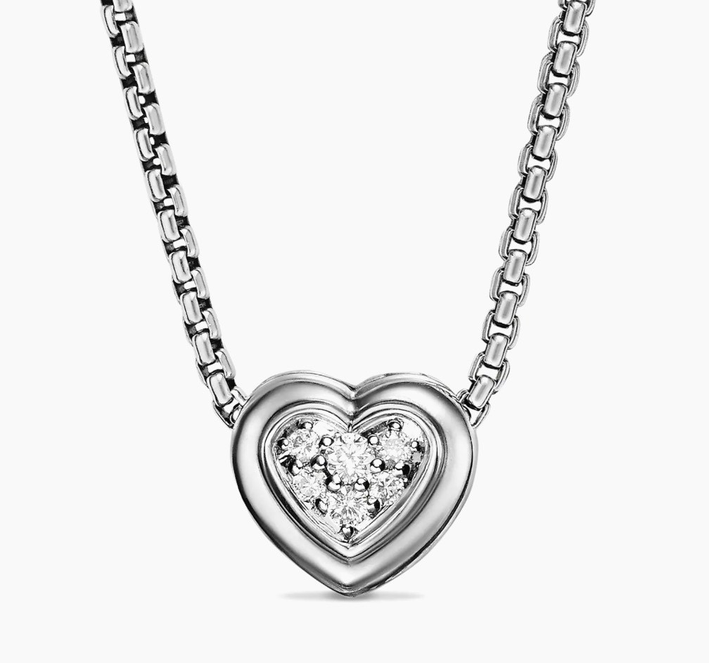 David Yurman

Puffy Heart Pendant Necklace in Sterling Silver with Diamonds, 7.8 MM

David Yurman's iconic Cable motif beautifully adorns a universal symbol or shape, creating a modern talisman meant to be collected, combined and treasured

#LTKHoliday #LTKWorkwear #LTKGiftGuide