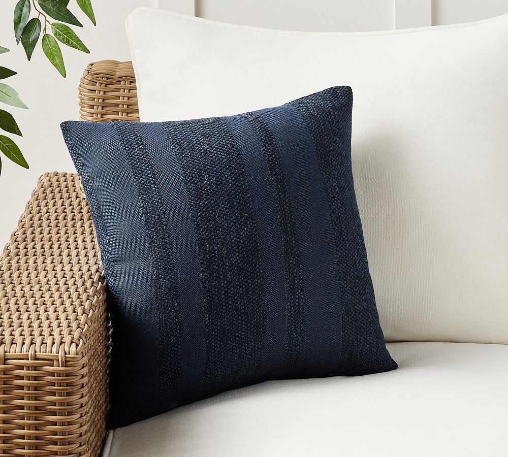 Sunbrella® Holden Striped Outdoor Pillow | Pottery Barn (US)