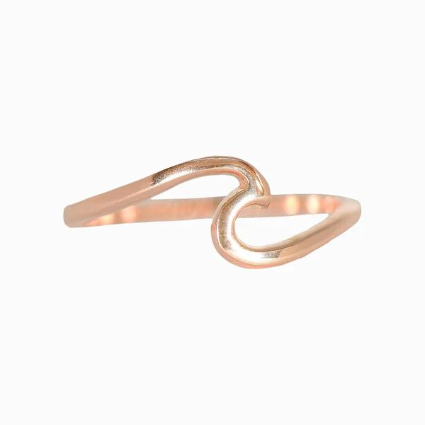 Lil' Rose Gold Wave Ring - Pura Vida Bracelets | Pura Vida Bracelets