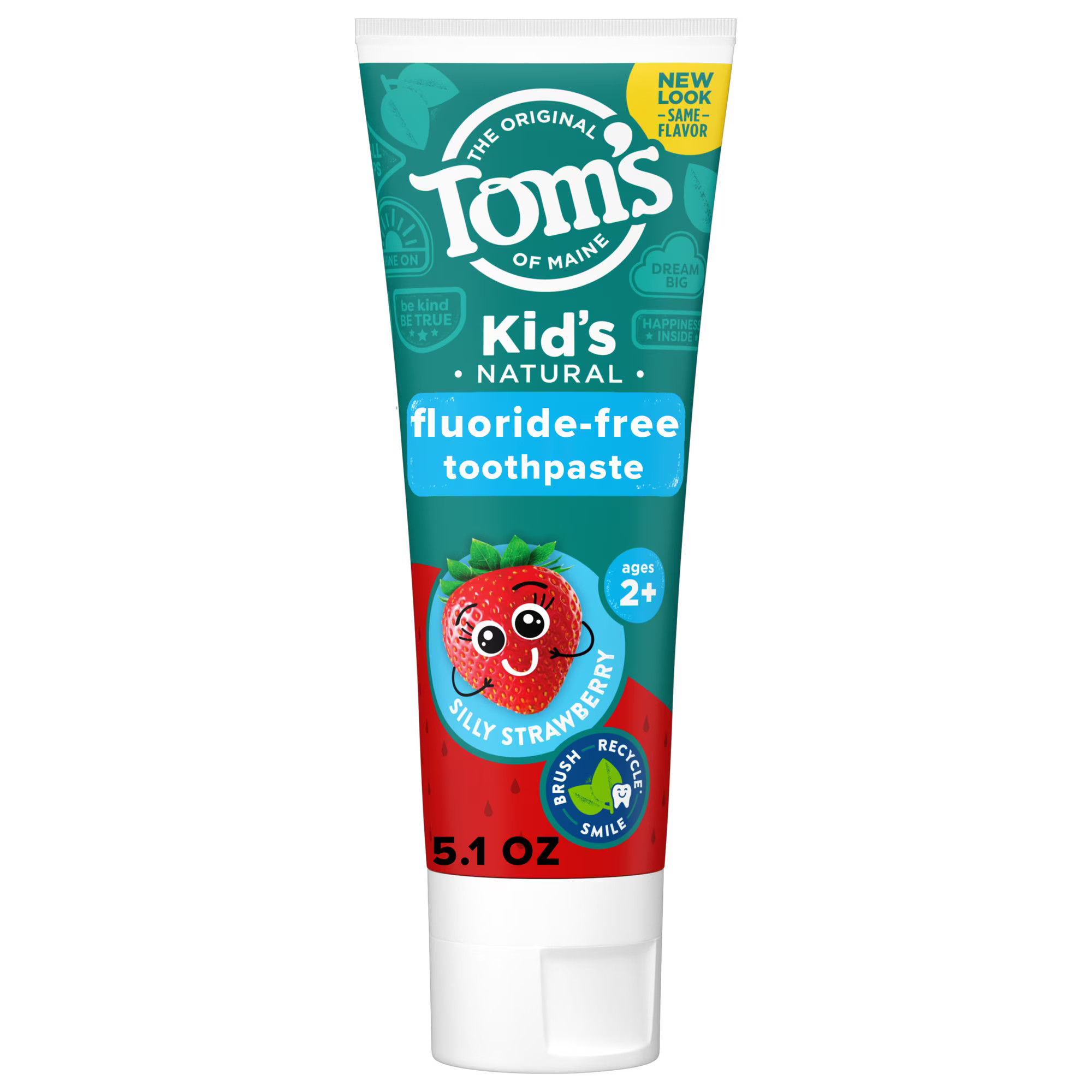 Tom's of Maine Kids Fluoride-Free Natural Toothpaste, Silly Strawberry, 5.1 oz. | Walmart (US)