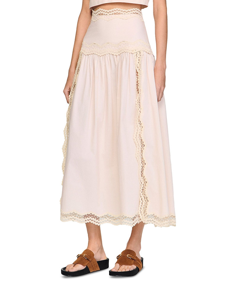 Sandro Long Cotton Skirt | Bloomingdale's (US)