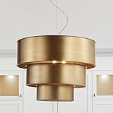 JONATHAN Y JYL9036A Lynn 21" 3-Tier Metal LED Pendant, Contemporary, Modern, Cascade Effect, Offi... | Amazon (US)