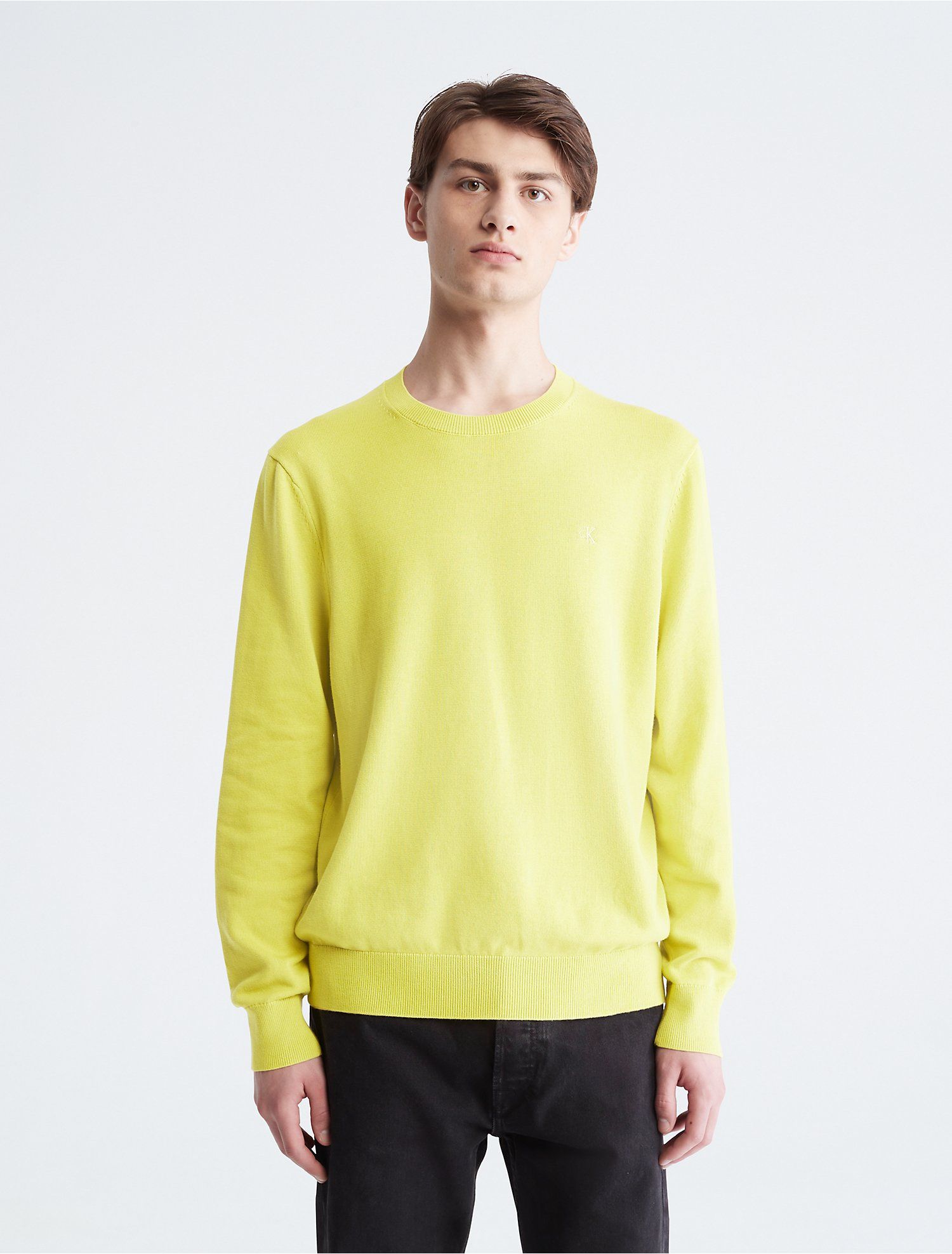 Compact Cotton Crewneck Sweater | Calvin Klein | Calvin Klein (US)