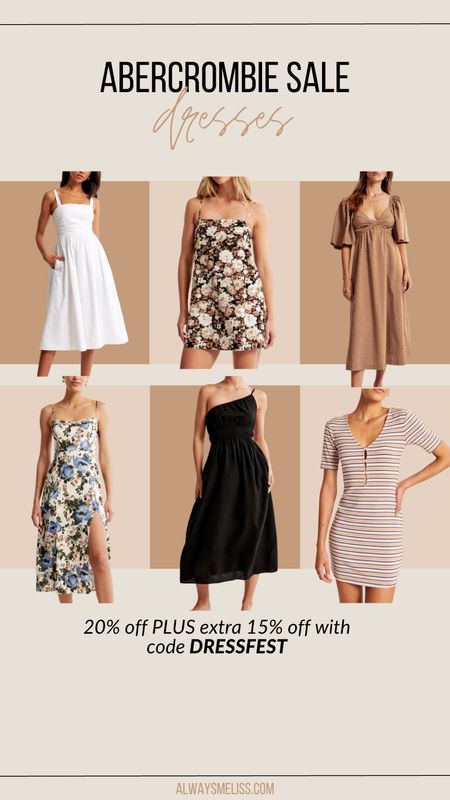 HUGE dress sale at Abercrombie! Everything is 20% off plus an extra 15% off with code DRESSFEST on dresses this weekend only!

#LTKsalealert #LTKstyletip #LTKunder100