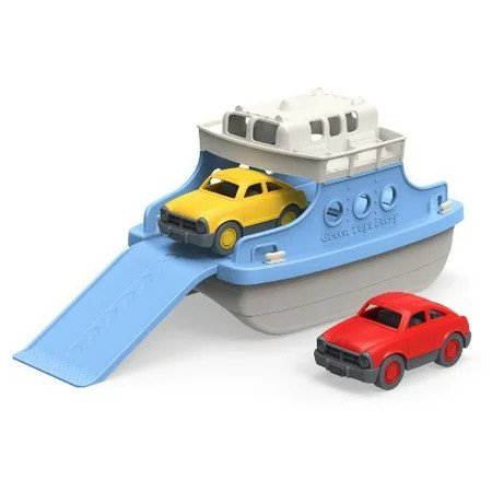 Green Toys Ferry Boat with Mini Cars Bathtub Toy Blue/White | Walmart (US)