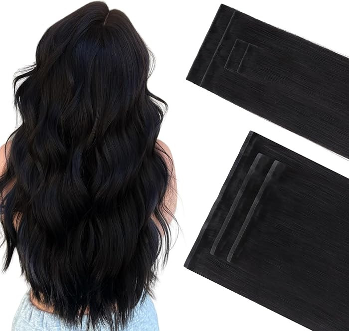 GOO GOO Invisi Edge Clip in Hair Extensions Set, 18inch 130g, 4pcs Injected Seamless PU Clip ins ... | Amazon (US)